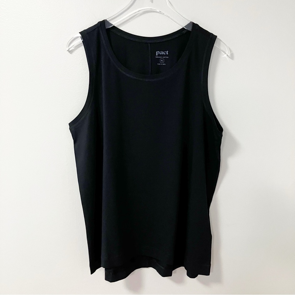 Pact | Black Jersey Swing Tank Top XL Capsule Minimalist Staple Summer